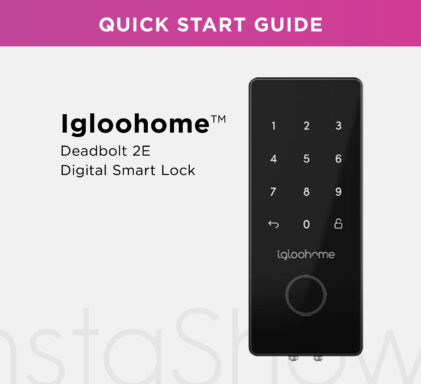 Igloohome deadbolt QS guide Cover image Blog